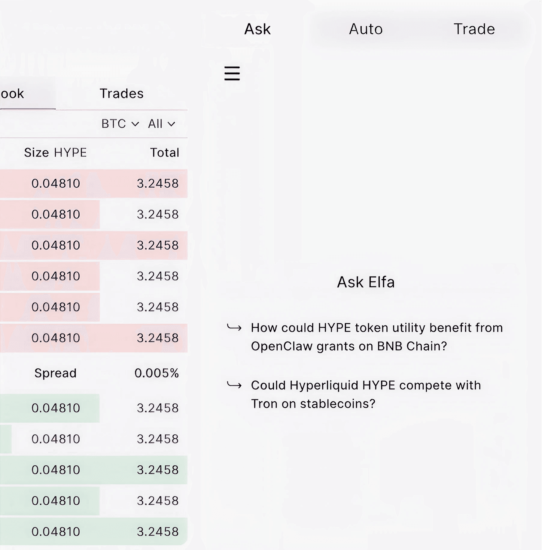 Elfa chat interface